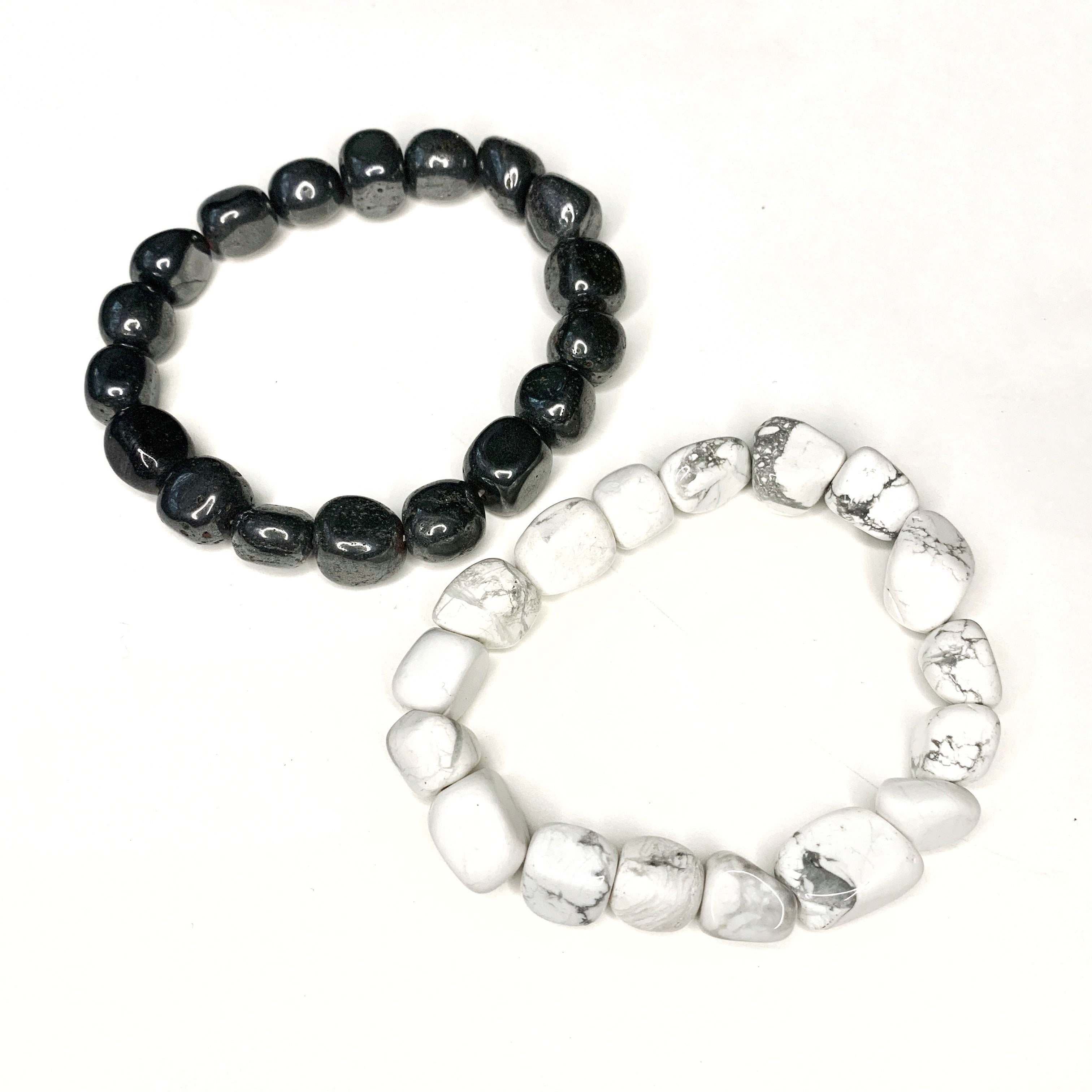 Combo: White Howlite+Hematite